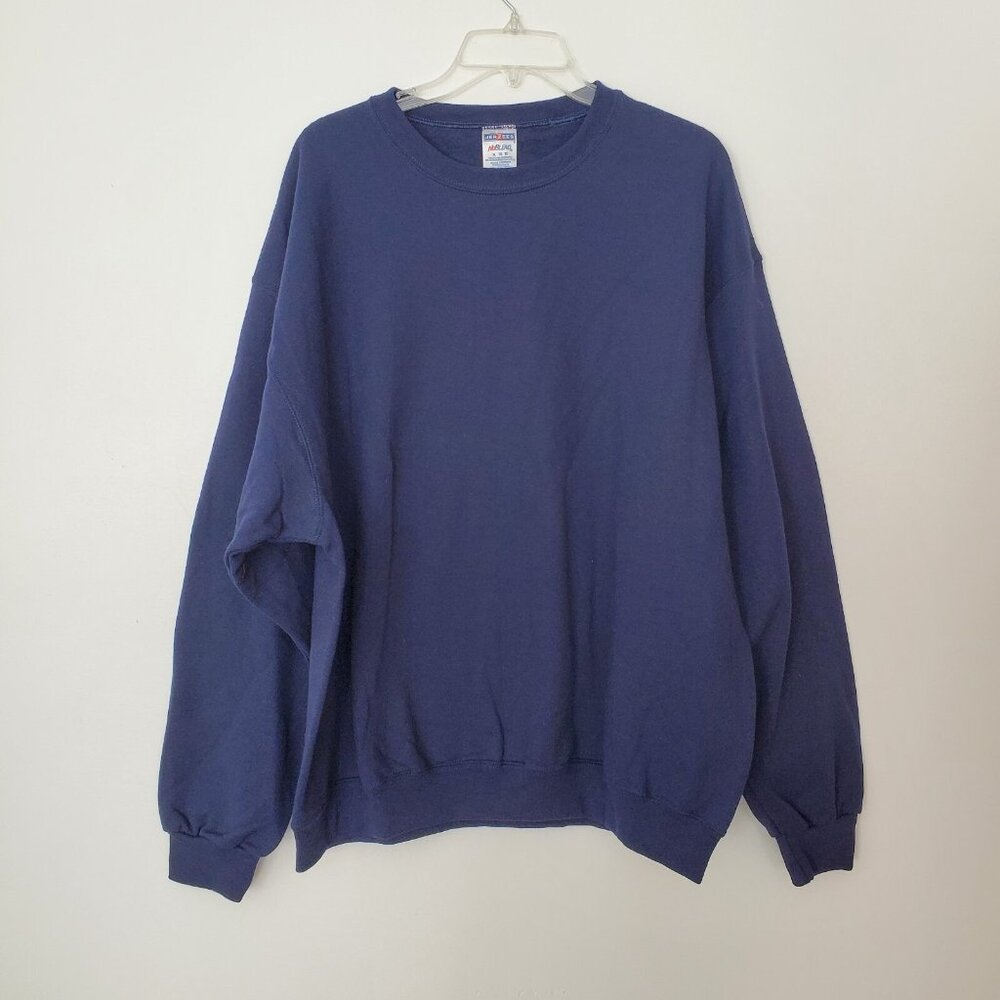 Jerzees Sweatshirt NuBlend 50 50 Blend Navy Blue Mens XL New Without Tags